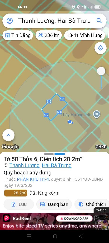 Bán nhà Đê Trần Khát Chân - diện tích 29m2 3 tầng - Đất thổ cư - giá 4,99 tỷ