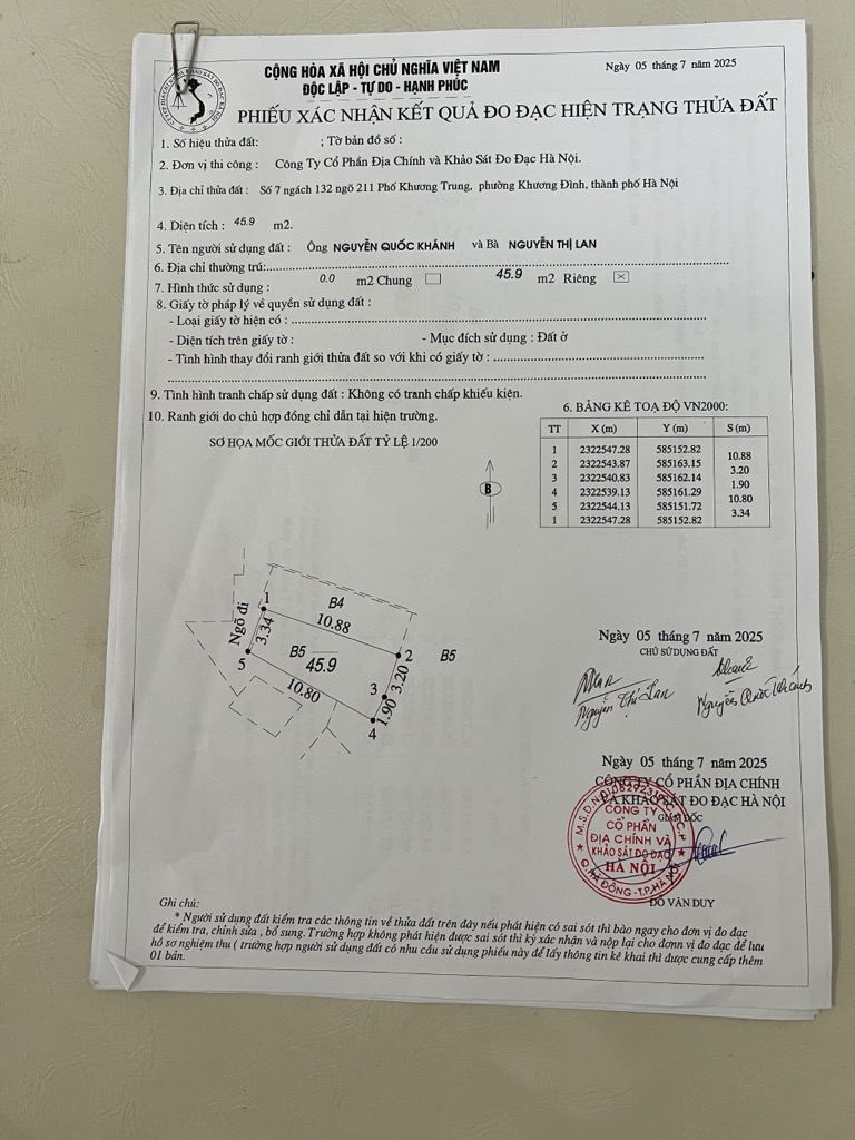 Bán nhà Khương Trung - diện tích 46m2 5 tầng - Lô góc thoáng sáng - giá 8,2 tỷ