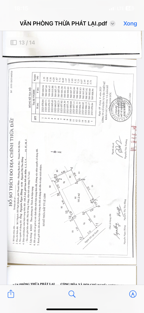 Bán nhà Ngõ Quỳnh - diện tích 141,2m2 2 tầng - Nhà mặt ngõ thông tứ phía - giá 14,9 tỷ