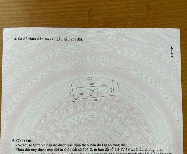 Bán nhà Giáp Bát - diện tích 38,1m2 5 tầng - thang máy - giá 12,6 tỷ