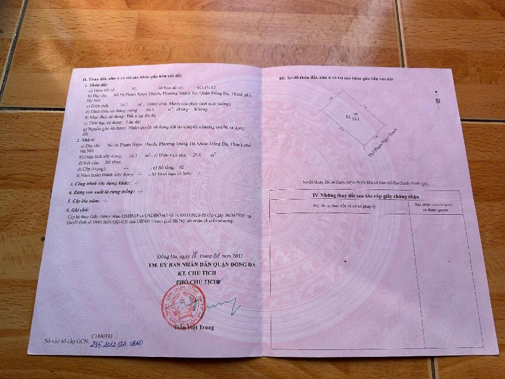 Bán nhà Phạm Ngọc Thạch - diện tích 16.1m2 4 tầng - Mặt phố kinh doanh - giá 8,3 tỷ