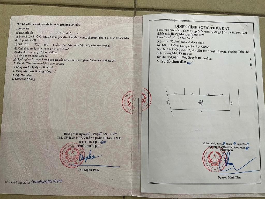 Bán nhà Khuyến Lương - diện tích 77.5m2 1 tầng - Ô tô vào nhà - giá 14,5 tỷ