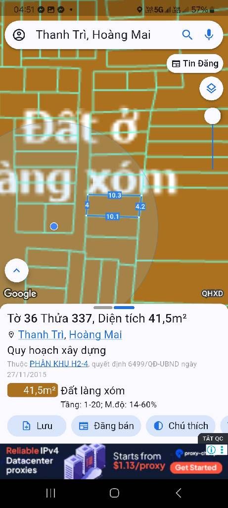 Bán nhà Thanh Đàm - diện tích 42m2 2 tầng - ngõ rộng thoáng - giá 4,2 tỷ
