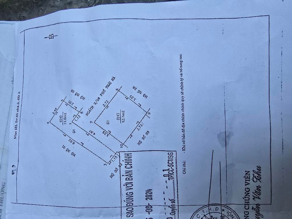 Bán nhà Thái Hà - diện tích 23.1m2 3 tầng - ngõ đẹp - giá 6,4 tỷ