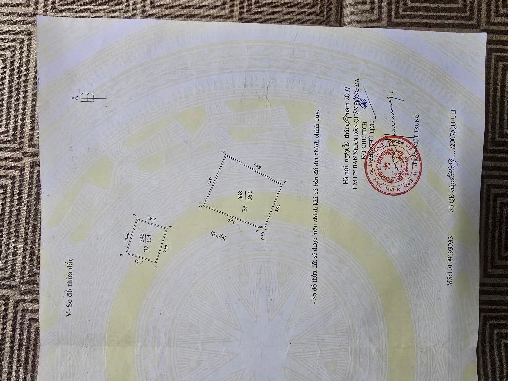 Bán nhà Ngõ Văn Hương - diện tích 44.8m2 4 tầng - Sổ đỏ chính chủ - giá 12 tỷ