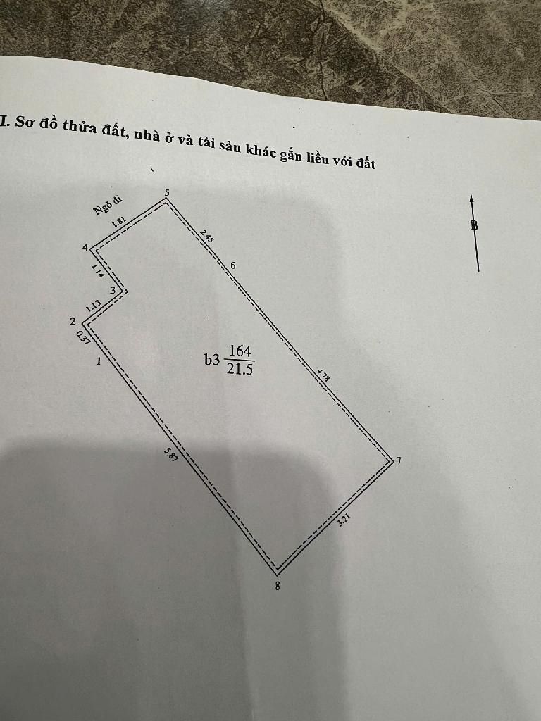Bán nhà Kim Hoa - diện tích 21,5m2 5 tầng - Mặt ngõ thẳng tắp, sát phố - giá 7,1 tỷ