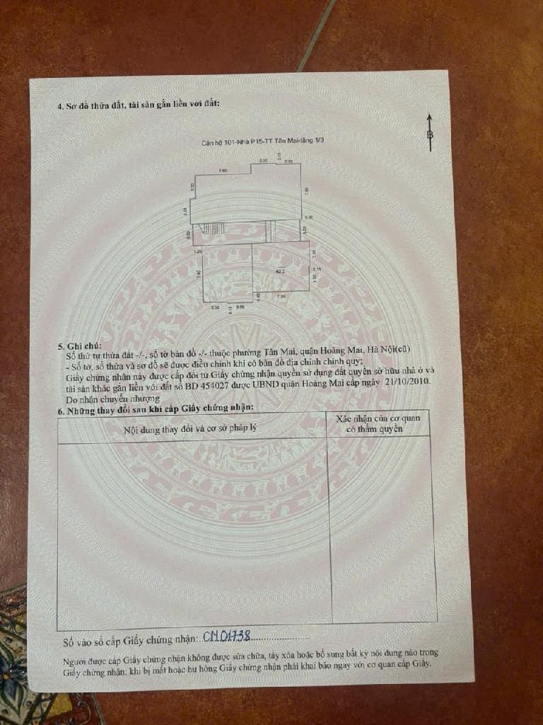 Bán nhà Tân Mai - diện tích 42,2m2 1 tầng - 3 mặt thoáng - giá 5,9 tỷ