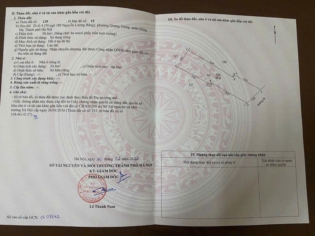 Bán nhà Nguyễn Lương Bằng - diện tích 30,4m2 3 tầng - ô tô tránh - giá 9,5 tỷ