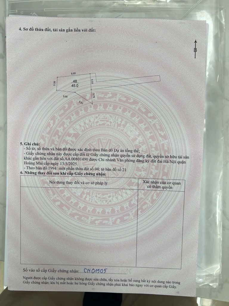 Bán nhà Nguyễn Khoái - diện tích 45m2 5 tầng - gần ô tô - giá 6,85 tỷ