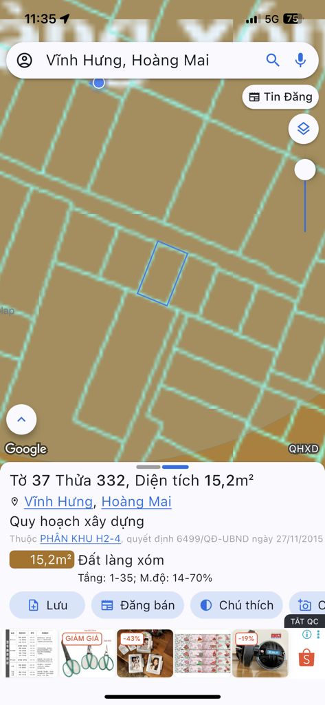 Bán nhà Vĩnh Hưng - diện tích 15m2 6 tầng - ĐẦU PHỐ VĨNH HƯNG - giá 3,5 tỷ