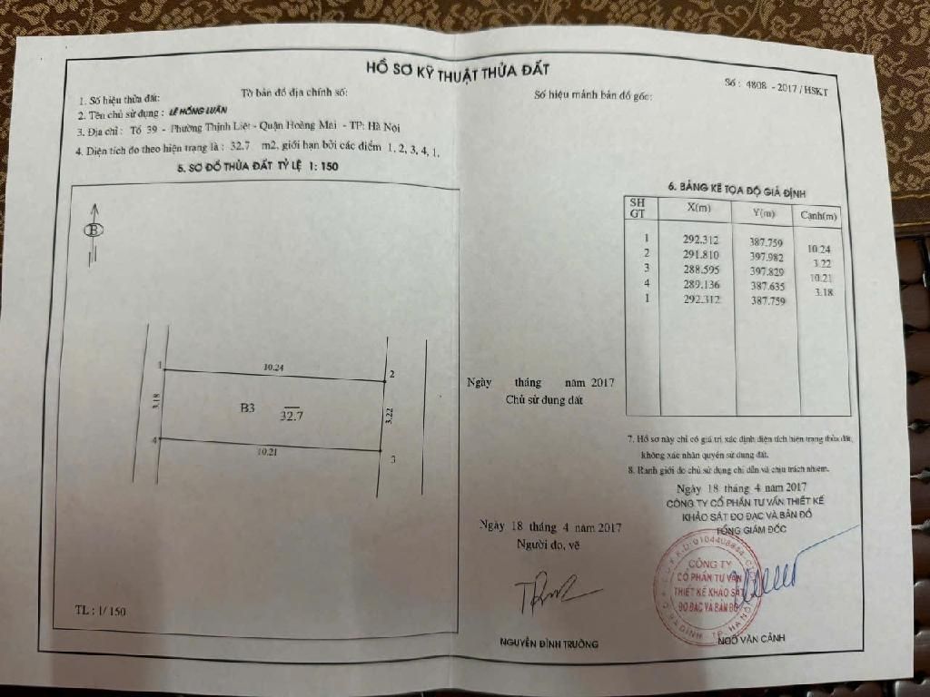 Bán nhà Tân Mai - diện tích 32,7m2 3 tầng - Nhà mới xách vali về ở ngay - giá 3 tỷ