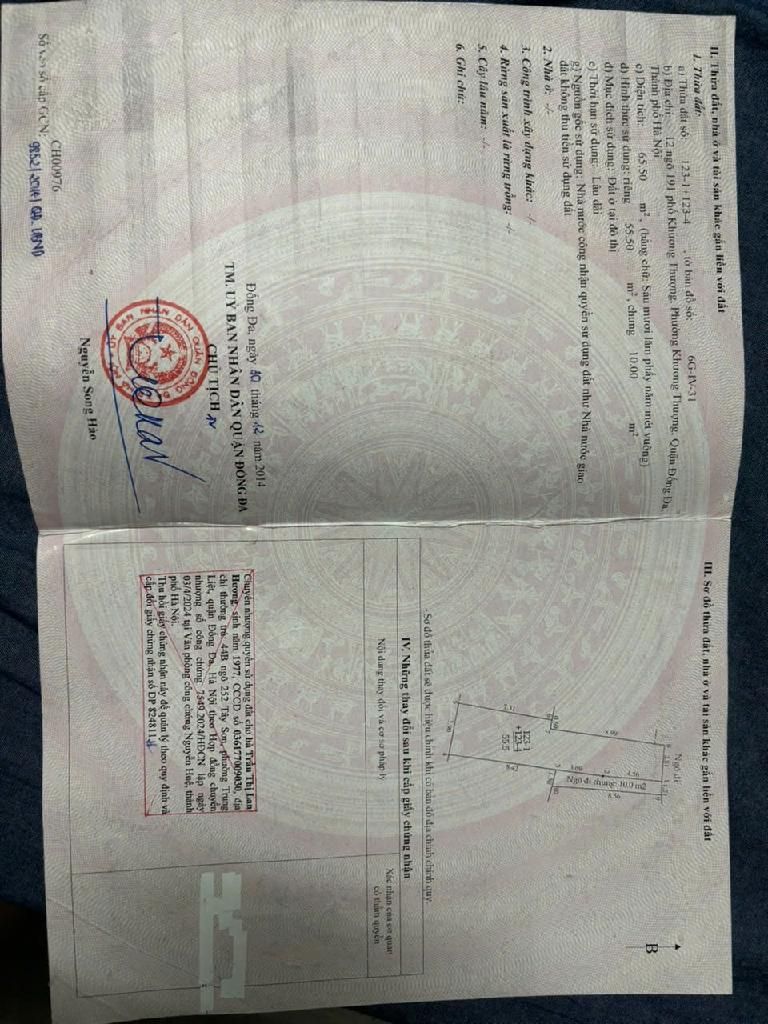 Bán nhà Khương Thượng - diện tích 55m2 4 tầng - Ô tô đỗ cửa - giá 16,9 tỷ