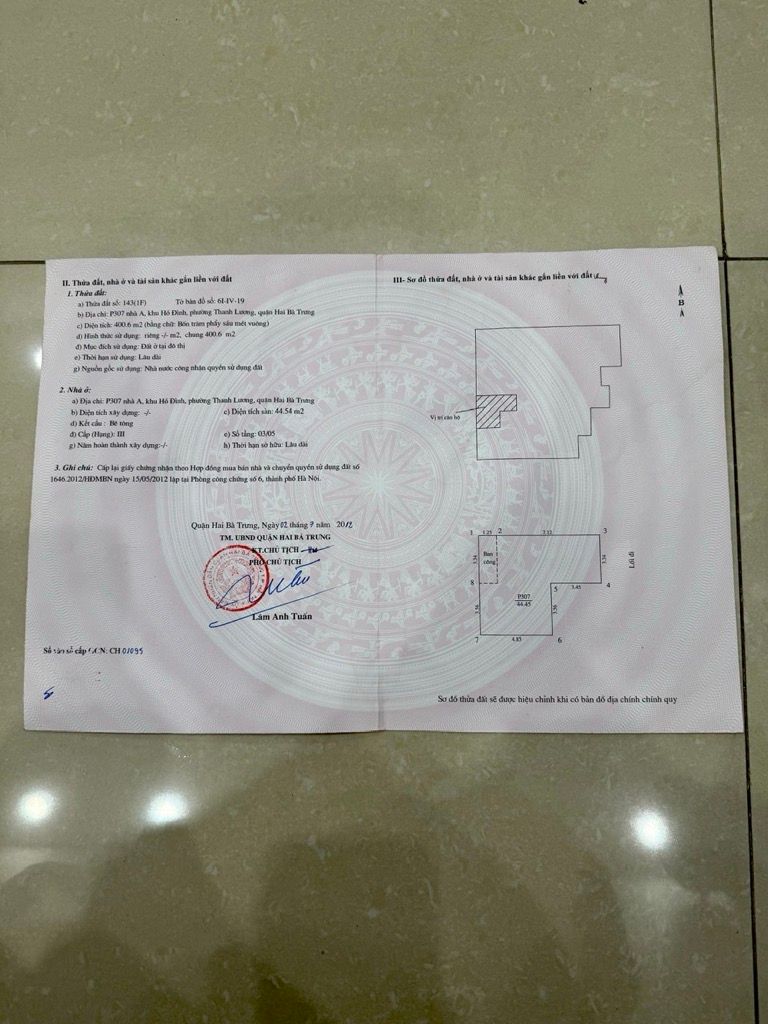 Bán nhà Kim Ngưu - diện tích 44,6m2 1 tầng - Nhà thiết kế 1 ngủ - giá 4,5 tỷ