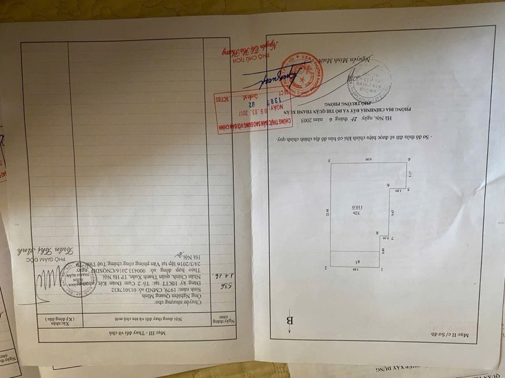 Bán nhà Khương Hạ - diện tích 52m2 7 tầng - Ô tô đỗ tận cửa - giá 2,45 tỷ