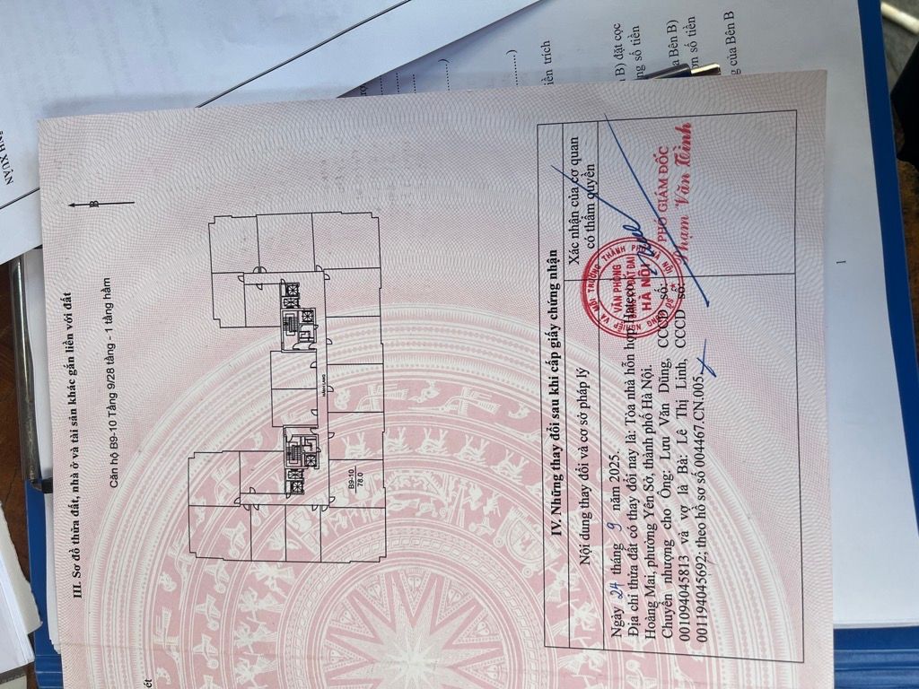 Bán nhà Toà B Hateco Hoàng Mai - diện tích 78m2 9 tầng - Căn hộ đẹp giá tốt - giá 6,3 tỷ