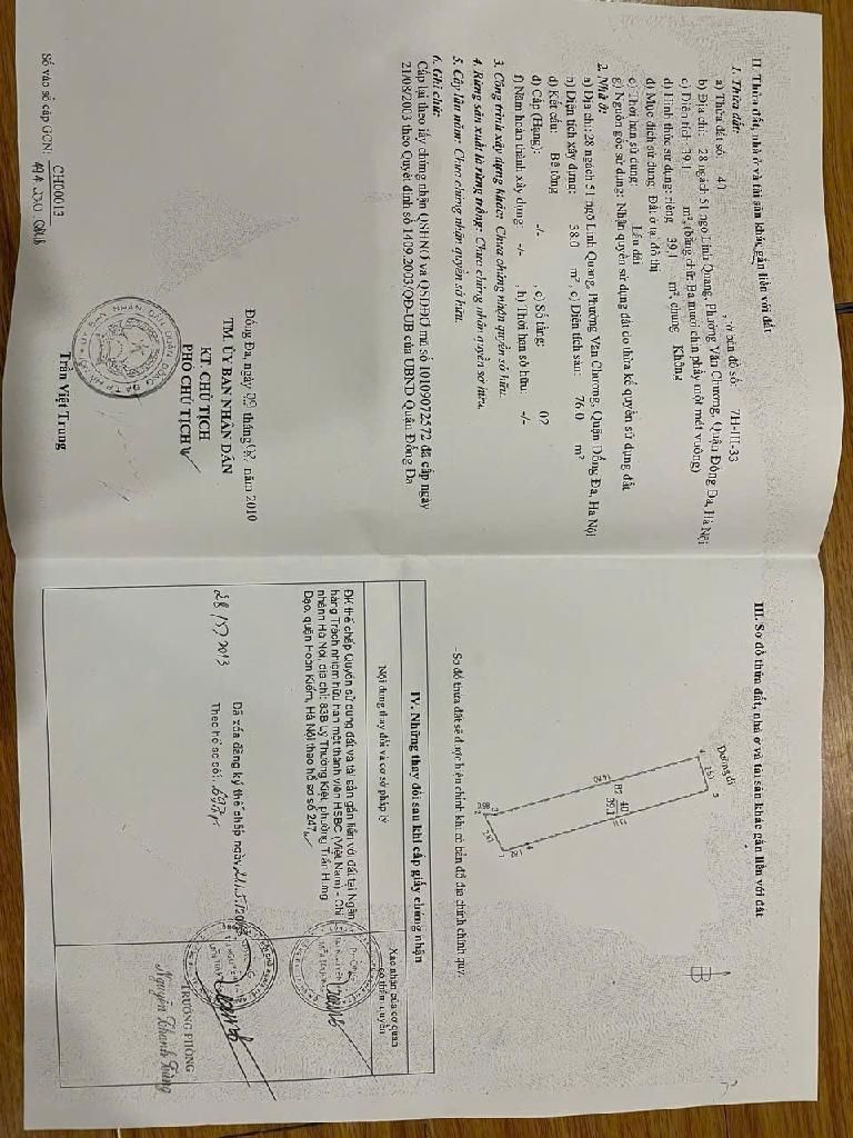Bán nhà Linh Quang - diện tích 39m2 3 tầng - ô tô tránh - giá 6,6 tỷ
