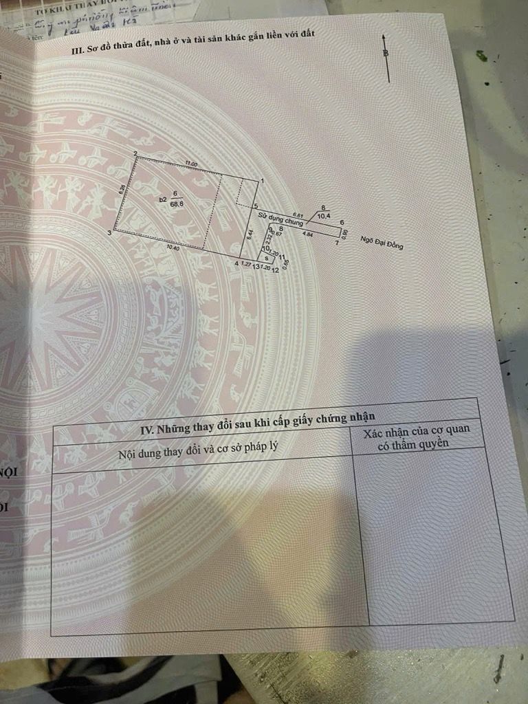 Bán nhà ngõ Đại Đồng - diện tích 68.8m2 2 tầng - Đất đẹp trung tâm Đống Đa - giá 11 tỷ