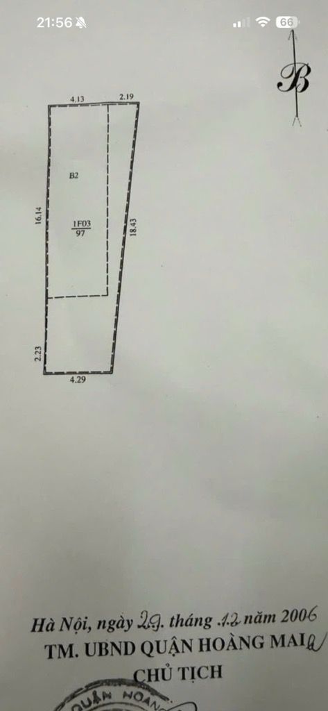 Bán nhà Minh Khai - diện tích 97m2 3 tầng - Lô góc, gần ô tô - giá 17,9 tỷ