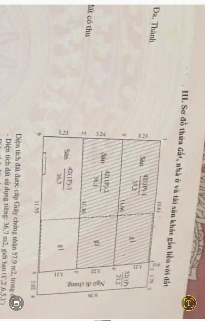 Bán nhà Hoàng Cầu - diện tích 36.7m2 1 tầng - Lô góc - giá 5,9 tỷ