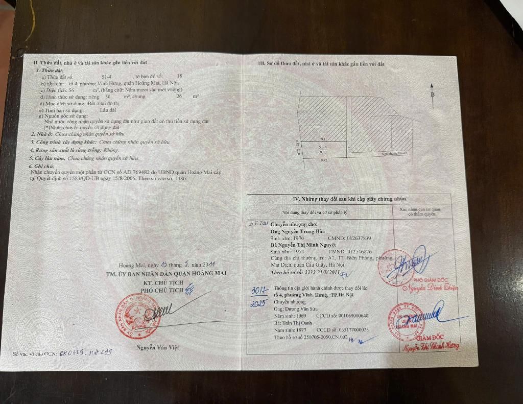 Bán nhà Vĩnh Hưng - diện tích 30m2 5 tầng - Nhà đẹp hiếm có - giá 6,9 tỷ