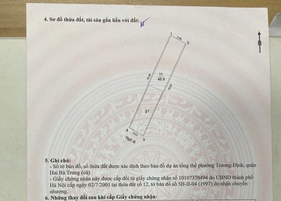Bán nhà Ngõ Giếng Mứt - diện tích 48.9m2 1 tầng - Đất hiếm Bạch Mai - giá 7,8 tỷ