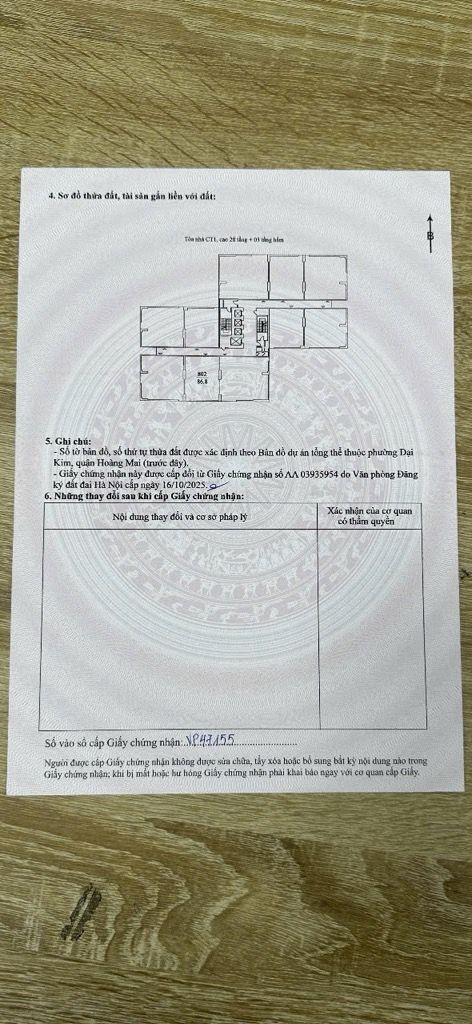 Bán nhà Trần Hoà - diện tích 86.8m2 8 tầng - Căn hộ 3 ngủ - giá 7,19 tỷ