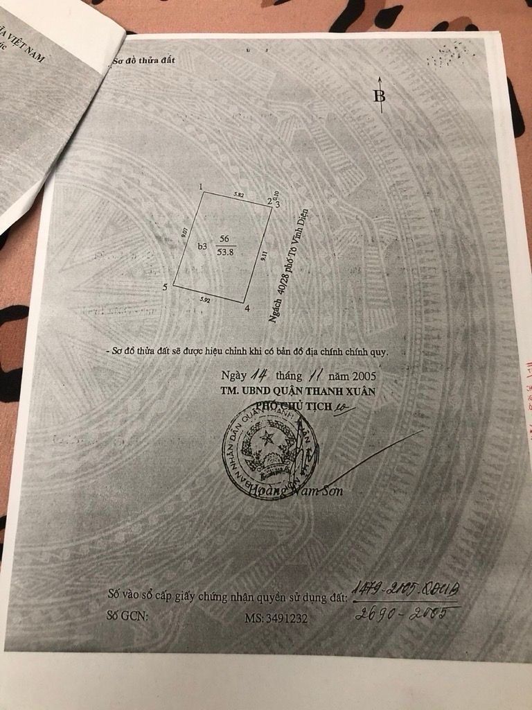 Bán nhà Tô Vĩnh Diện - diện tích 53.8m2 4 tầng - Ngõ ô tô tránh, ô tô 7 chỗ vào nhà - giá 21 tỷ