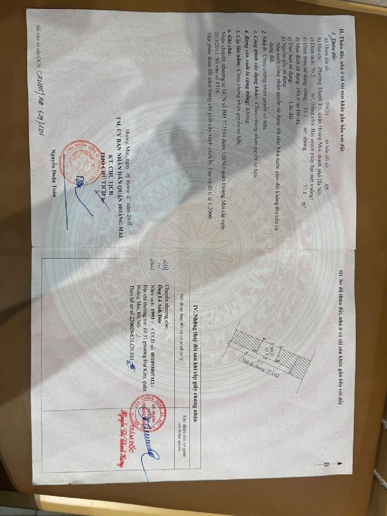 Bán nhà Nguyễn Khoái - diện tích 33.1m2 5 tầng - thang máy - giá 6,45 tỷ