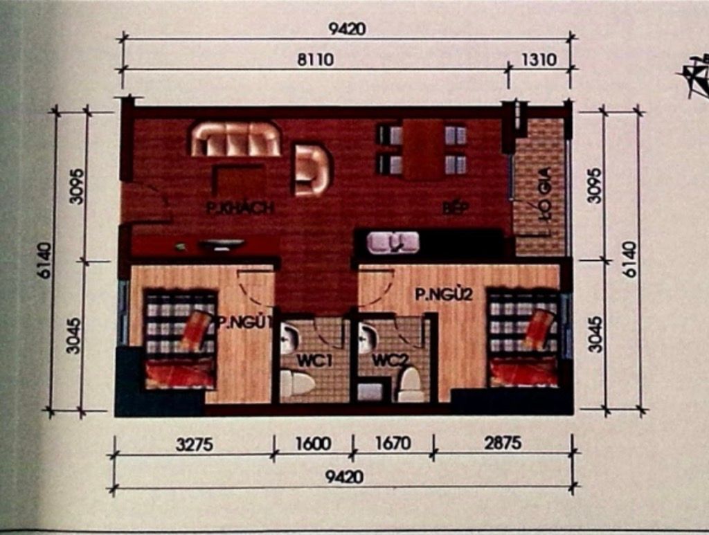 Bán nhà Linh Đàm - diện tích 62.5m2 1 tầng - Căn hộ 2 ngủ - 2 VS - Full đồ mới tinh - giá 3.7 tỷ