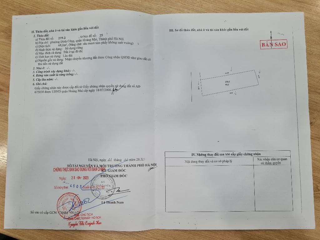 Bán nhà Định Công - diện tích 68m2 5 tầng - Ô TÔ VÀO NHÀ - giá 21 tỷ