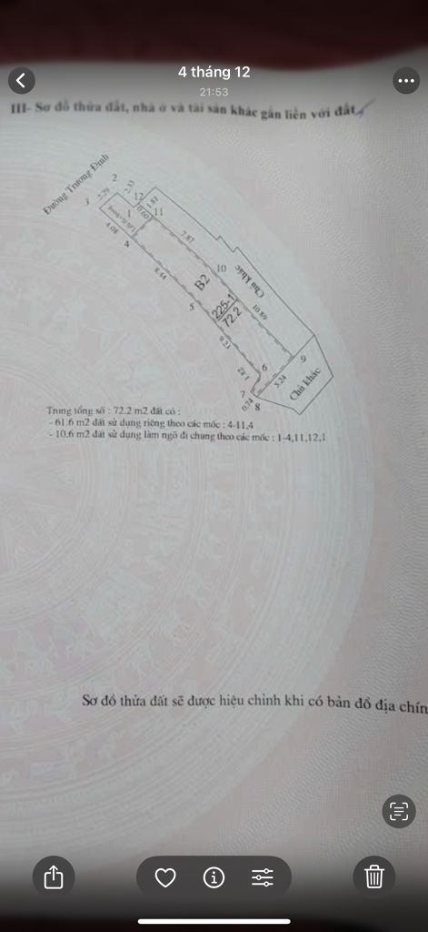 Bán nhà Trương Định - diện tích 72,2m2 3 tầng - Mặt phố tiềm năng - giá 24 tỷ