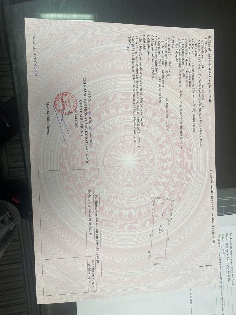 Bán nhà Ao Dài - diện tích 42m2 2 tầng - Mặt ngõ thông - giá 9,4 tỷ