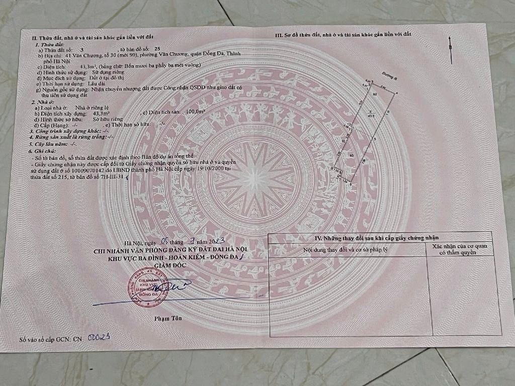 Bán nhà Văn Chương - diện tích 44m2 5 tầng - hiếm nhà bán - giá 12,5 tỷ