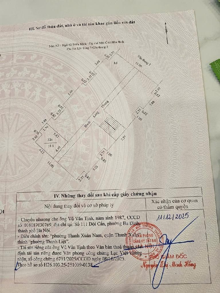 Bán nhà Triều Khúc - diện tích 55m2 3 tầng - Lô góc, ô tô đỗ chân cầu thang - giá 2,95 tỷ