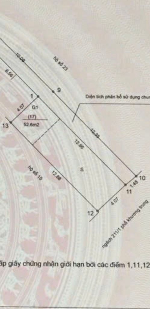 Bán nhà Khương Trung - diện tích 52.6m2 4 tầng - LÔ GÓC 2 THOÁNG - giá 15 tỷ