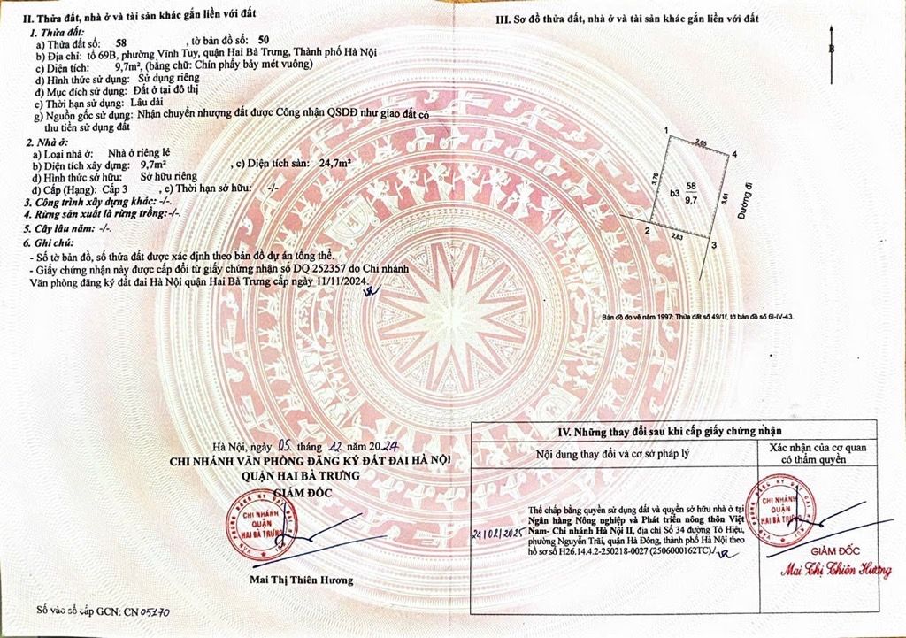 Bán nhà Kim Ngưu - diện tích 14m2 5 tầng - Nhà đẹp, sổ đỏ riêng chính chủ - giá 4,3 tỷ