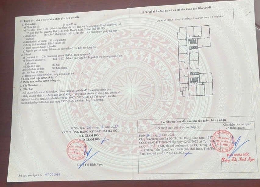 Bán nhà Đại Từ - diện tích 89,8m2 32 tầng - Lô góc - giá 9 tỷ