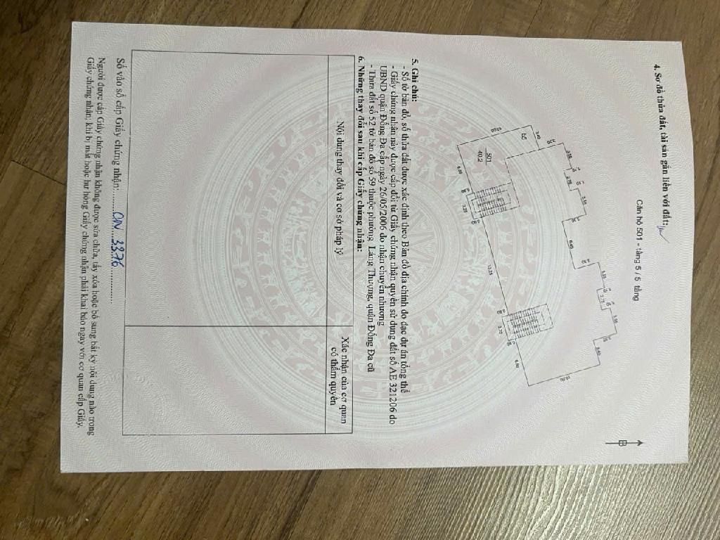 Bán nhà Chùa Láng - diện tích 40.2m2 1 tầng - Tập thể mặt phố - giá 5,8 tỷ