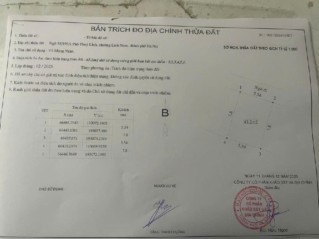 Bán nhà Thúy Lĩnh - diện tích 43m2 1 tầng - ô tô vào nhà thoải mái - giá 2 tỷ