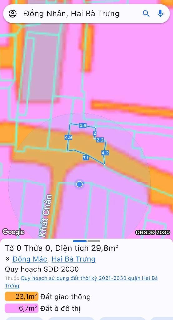 Bán nhà Trần Khát Chân - diện tích 45m2 4 tầng - ô tô đỗ cửa - giá 6,8 tỷ