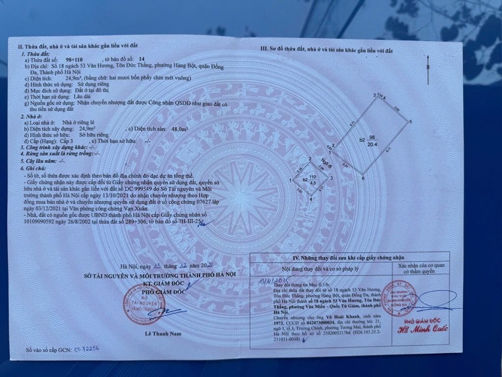 Bán nhà Tôn Đức Thắng - diện tích 25m2 3 tầng - Hiếm! Ngõ gần 2.5m, kinh doanh online - giá 6,5 tỷ