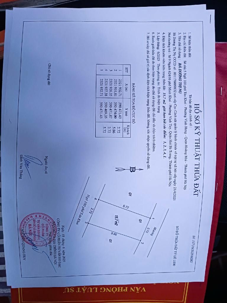 Bán nhà Tân Khai - diện tích 15,7m2 2 tầng - Ngõ 3 gác tránh - giá 1,14 tỷ