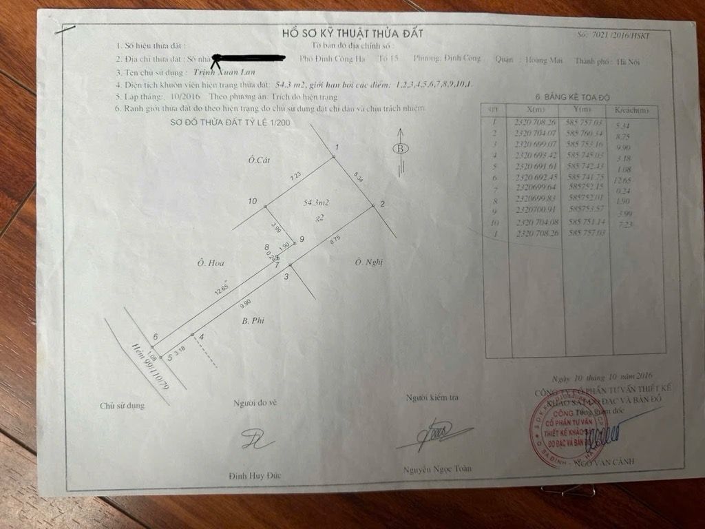 Bán nhà Định Công Hạ - diện tích 54m2 2 tầng - Ô tô đỗ cửa - giá 3,2 tỷ