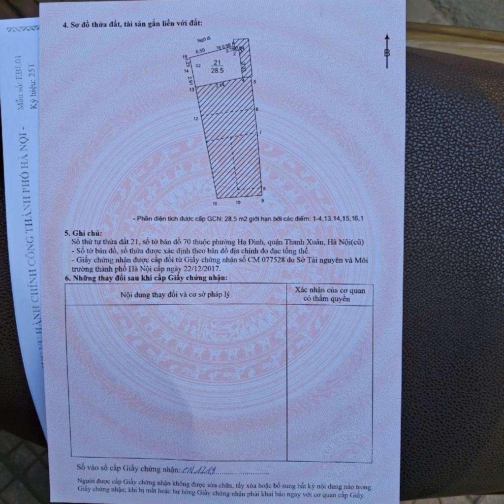 Bán nhà Khương Đình - diện tích 28,5m2 6 tầng - Nhà mới hoàn thiện đẹp long lanh - giá 9,6 tỷ