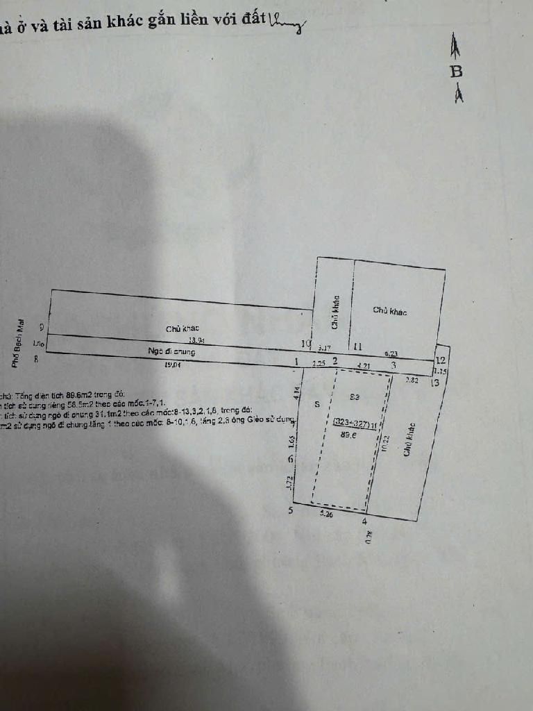 Bán nhà Bạch Mai - diện tích 59m2 5 tầng - Mặt tiền khủng thích hợp xây toà nhà văn phòng - giá 14,3 tỷ