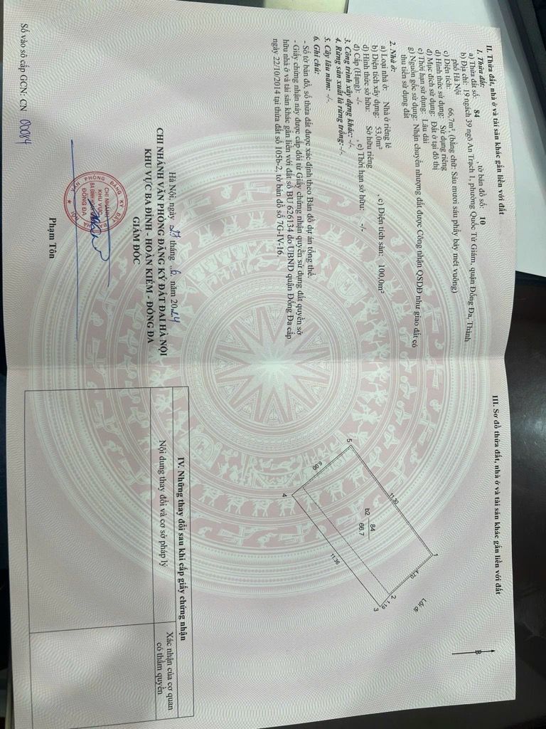 Bán nhà An Trạch - diện tích 67m2 6 tầng - Lô góc 3 thoáng - giá 23 tỷ