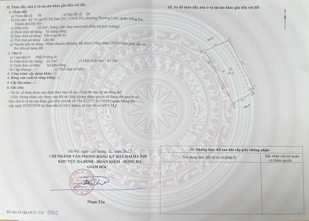 Bán nhà Xã Đàn - diện tích 61.3m2 7 tầng - GÀ ĐẺ TRỨNG VÀNG - giá 24,5 tỷ