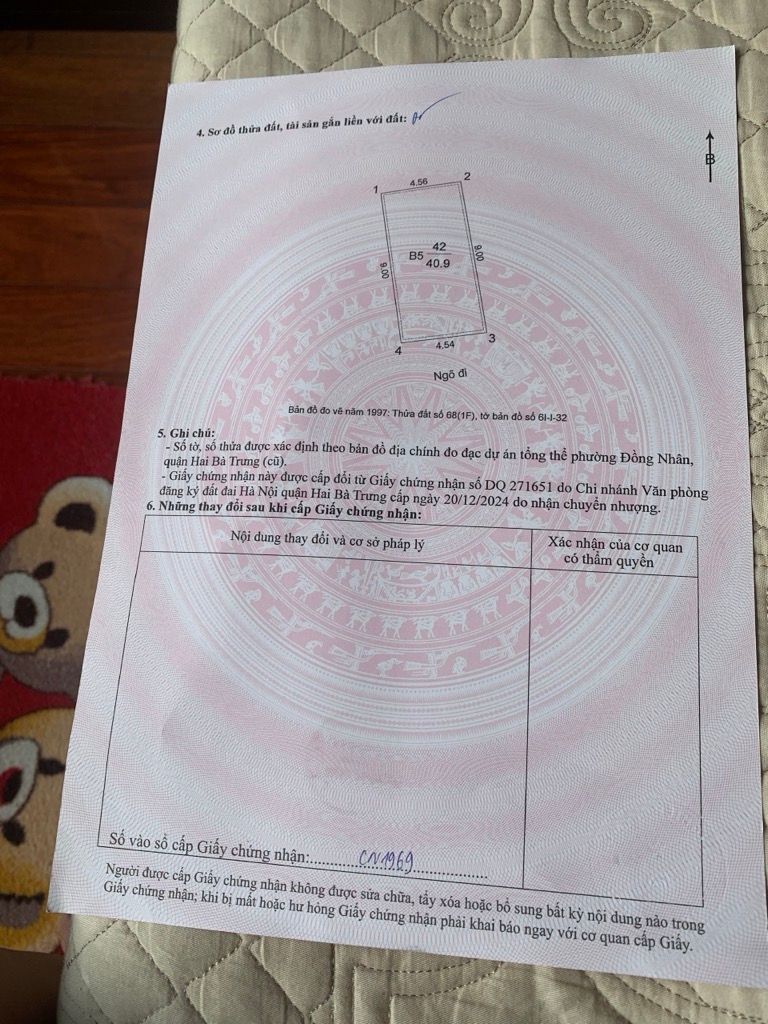 Bán nhà Đồng Nhân - diện tích 41m2 5 tầng - Ngõ thông - giá 14,5 tỷ