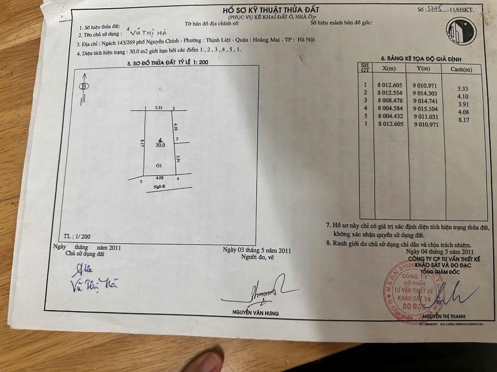 Bán nhà Nguyễn Chính - diện tích 30m2 2 tầng - Ô TÔ TRÁNH - giá 3,6 tỷ