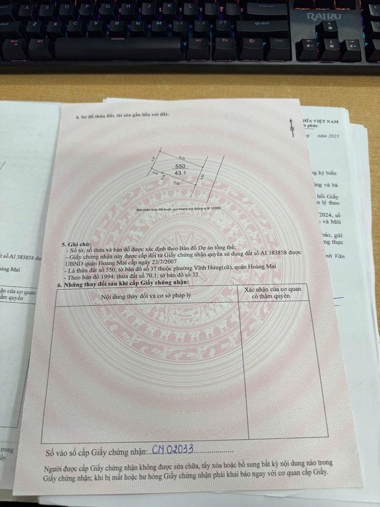 Bán nhà Vĩnh Hưng - diện tích 43.1m2 1 tầng - MẶT PHỐ - VỈA HÈ - Ô TÔ ĐỖ TRÁNH - giá 11,8 tỷ